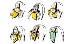 剝皮家族出動 香蕉世代吉祥物音源塞 搞笑、惡搞、音源塞、耳機塞、日本