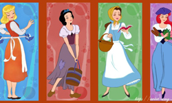 最初的純真 發跡之前的迪士尼公主 迪士尼、公主、迪士尼公主、同人、繪畫、插畫、電繪、純真、萌、Sweet-Amy-Leah