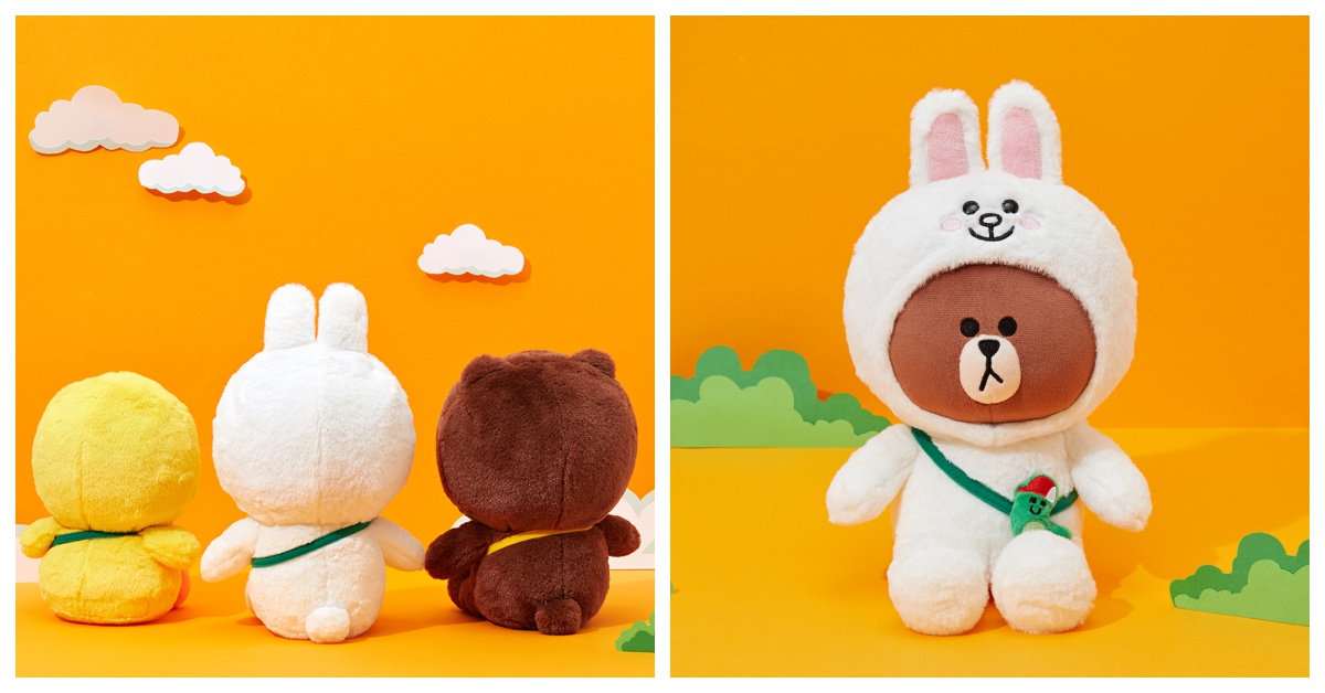 兔兔轉過來竟然變成熊大！LINE FRIENDS「混搭」玩偶讓粉絲錯亂啦 LINE FRIENDS、熊大、兔兔、莎莉、玩偶、可愛、療癒、錯亂