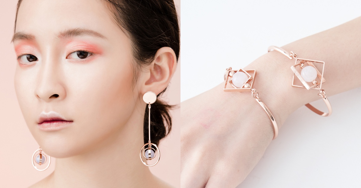 玫瑰金好生火！「Agaric Garden艾格瑞」台灣設計飾品，戴著屬於你的小宇宙時髦一波！ AgaricGarden、艾格瑞、玫瑰金飾品、粉色選物店