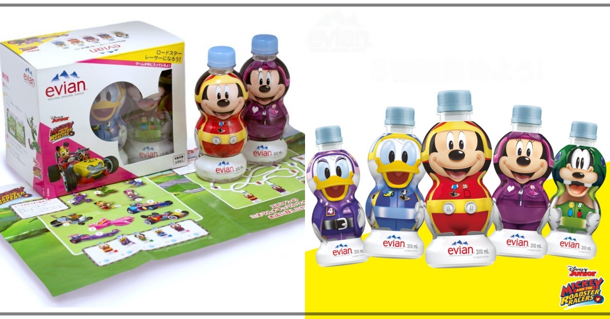 evian礦泉水×迪士尼聯名包裝日本新上市！整套米奇妙妙車隊等你來收集 evian、日本、迪士尼、賽車、米奇、TOMICA、米奇妙妙車隊、米奇90週年