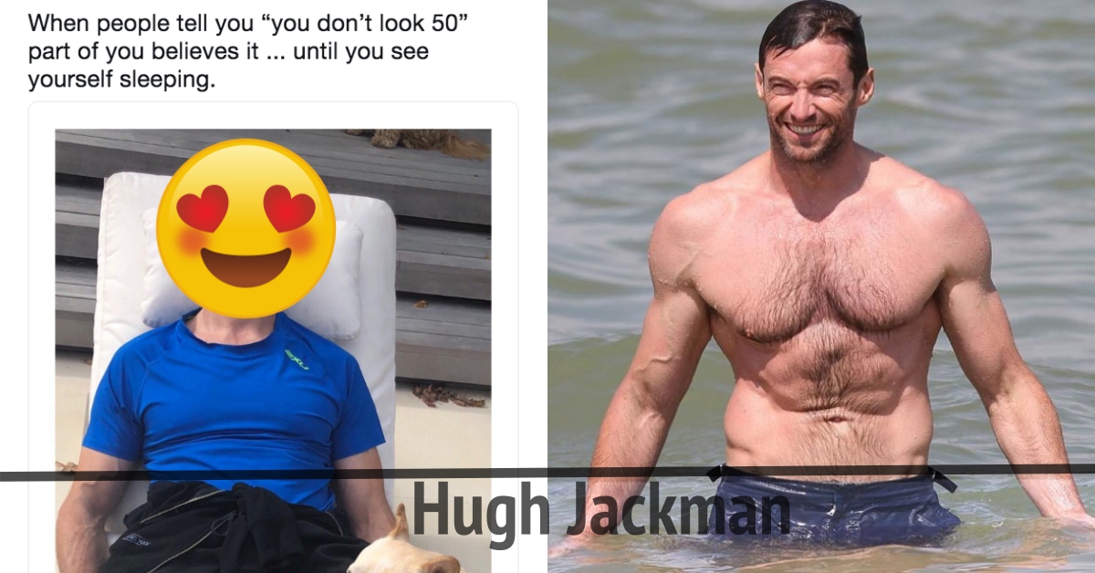 休傑克曼50歲生日推文吐槽自己是「阿伯」！幽默寫道「雖然你們都說我看起來很年輕 ，但照片顯示......」 休傑克曼、金鋼狼、生日、50歲、吐槽、幽默、 HughJackman、年輕、童顏、青春永駐