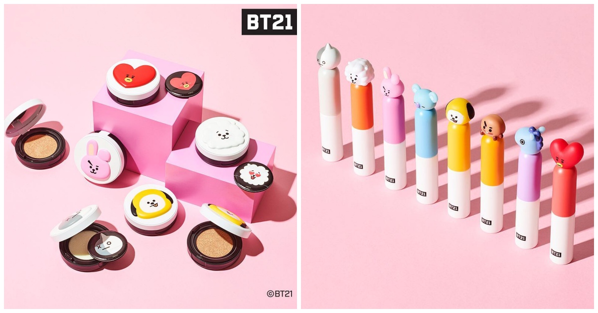 BT21×VT聯名彩妝攻佔阿米化妝包！氣墊粉餅、唇膏上都有宇宙明星狂賣萌♡ BT21、VT Cosmetics、韓國、阿米、BTS、防彈少年團