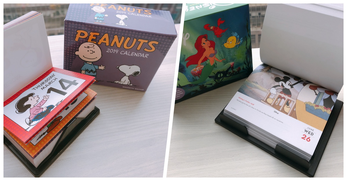 「迪士尼經典動畫」日曆根本是夢幻逸品！2019療癒風桌曆用可愛角色陪你度過每ㄧ天 剁手指小姐、買書、日曆、月曆、2019、迪士尼、史努比、麗池的異想世界、讀讀書