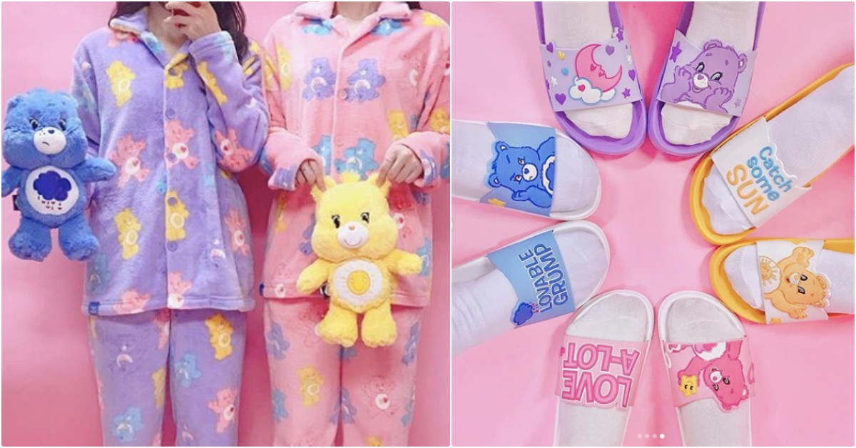 韓牌聯手超繽紛「CareBears」狙擊少女心♡開睡衣趴馬上用愛心熊萌翻眾閨蜜！ CareBears、CareBears聯名、CareBears睡衣、CareBears拖鞋、愛心熊、WHO.A.U、韓牌睡衣、韓牌拖鞋、韓牌聯名