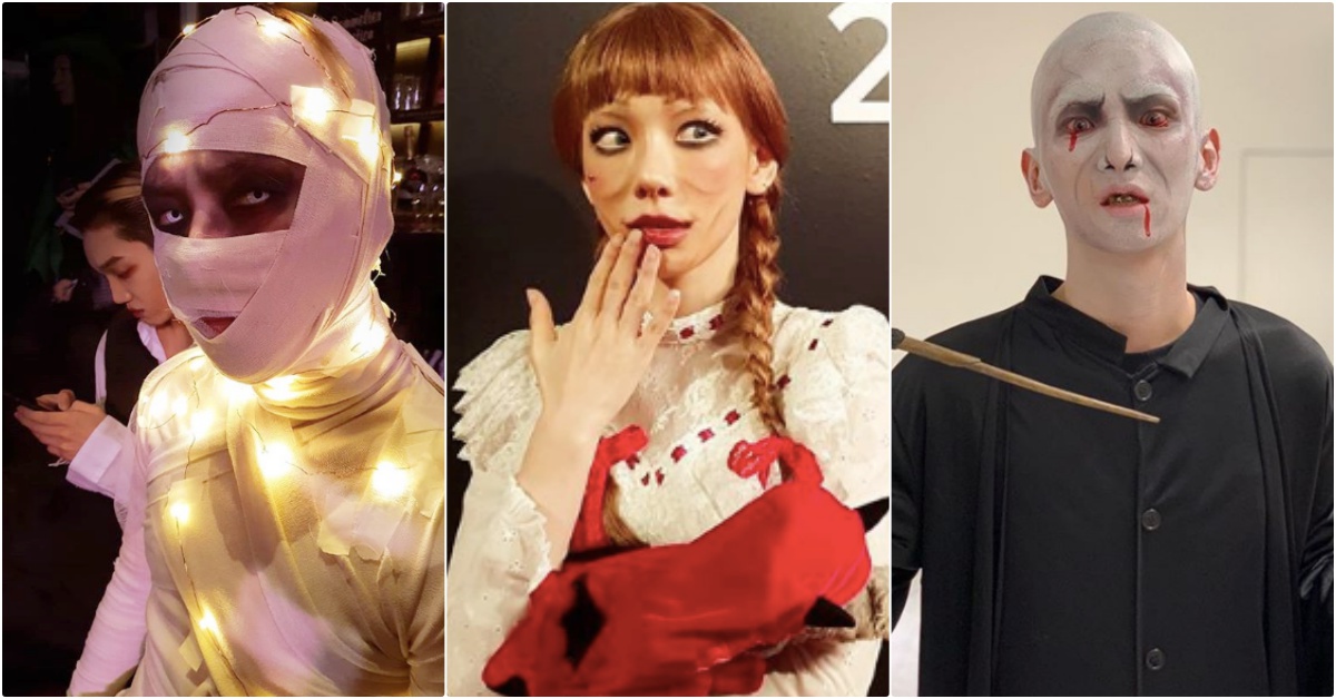 SM萬聖節趴太拼！木乃伊伯賢、摩登大聖溫流、安娜貝爾太妍...第一名居然是人型立牌？ SM娛樂、SM萬聖節派對、伯賢、溫流、太妍、Key、NCT、LUNA、神童、利特、韓星萬聖節、萬聖節裝扮、佛地魔