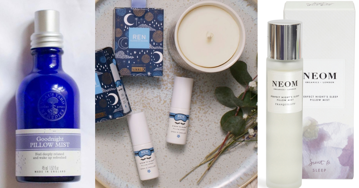 不用再夜夜數羊！解救失眠的「枕頭香氛噴霧」清單推薦，到哪都能睡超好 | 保養關鍵字 枕頭香氛噴霧、失眠、睡眠品質、REN香眠熟睡枕頭噴霧、Neal’s Yard Remedies恬睡好眠聖誕小屋、NEOM舒緩恬睡枕頭噴霧