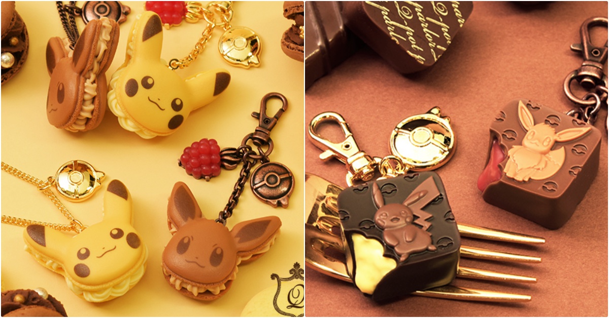 皮卡丘vs伊布想收服哪隻？Q-pot把「精靈寶可夢」變成甜點飾品上市！好想咬一口♡ 皮卡丘、皮卡丘項鍊、伊布、伊布項鍊、Q-pot、精靈寶可夢聯名、皮卡丘聯名、甜點飾品、寶貝球飾品