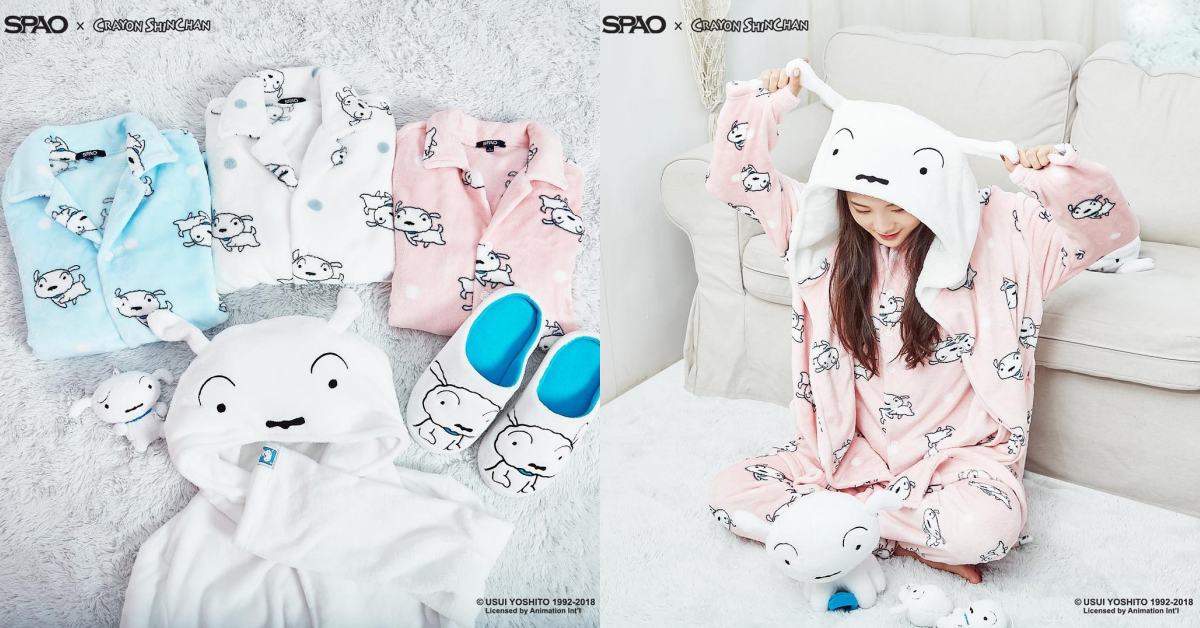 哈利波特後又一波新品！SPAO×蠟筆小新秋冬睡衣，棉花糖小白也來放火燒大家啦！ SPAO、韓國SPAO、SPAO睡衣、SPAO蠟筆小新、SPAO小白