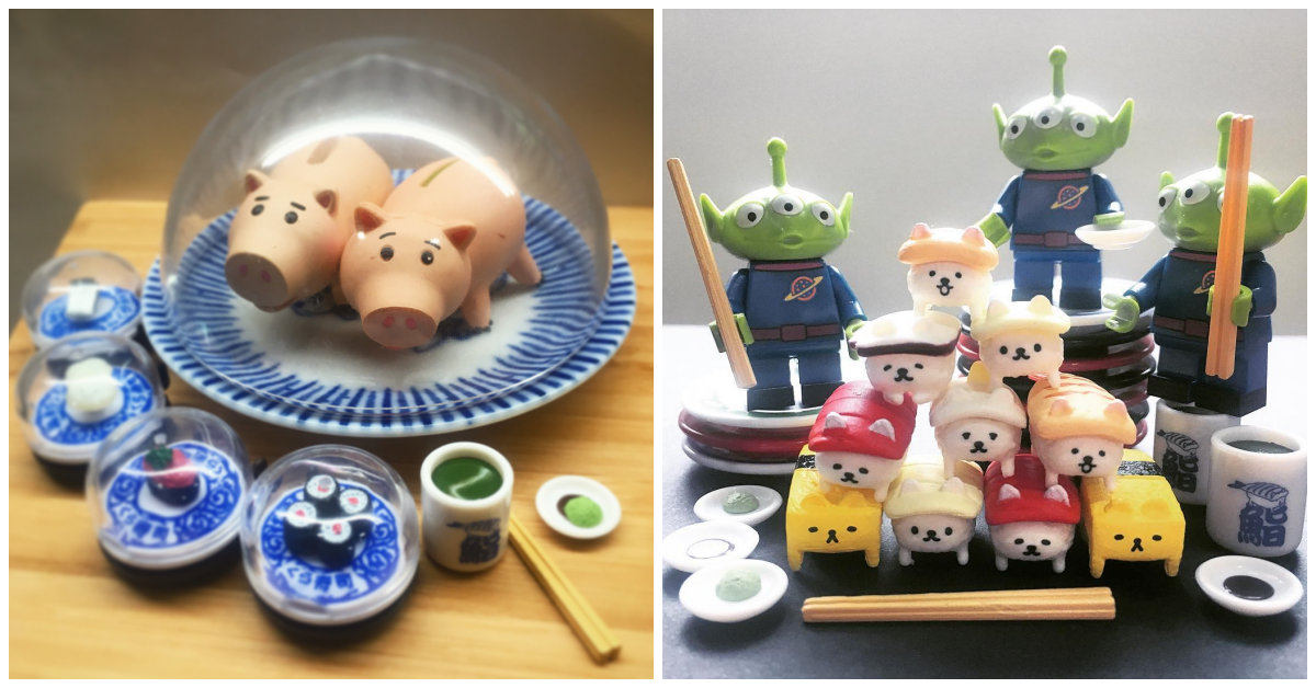 療癒雙享受！客人，你點的貓咪壽司上菜囉～ | 打翻玩具箱  扭蛋、 食玩、 壽司、 懶懶熊、 藏壽司