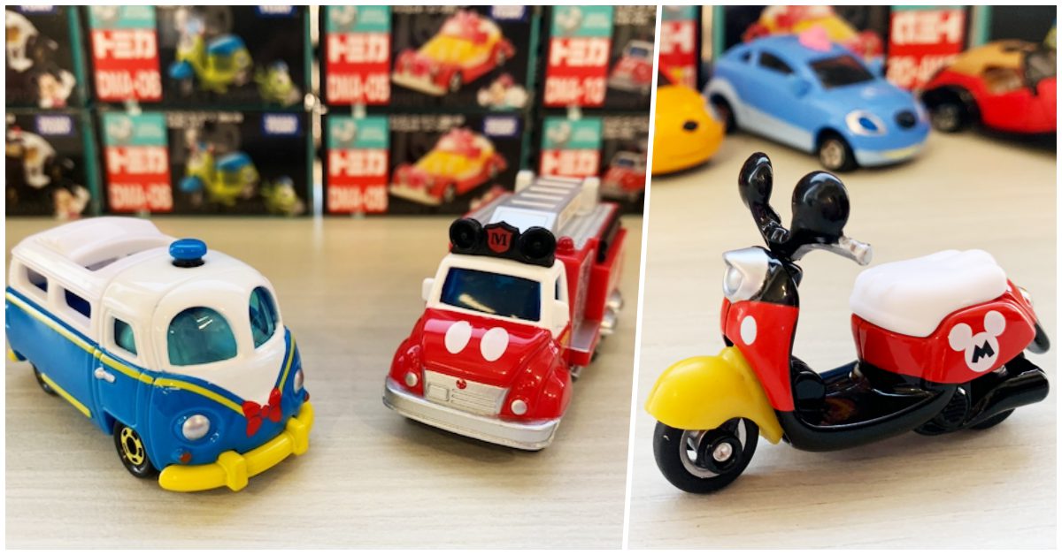 迪士尼小汽車10週年復刻版出動啦♡你想搭大眼仔摩托車、唐老鴨巴士還是米奇骨董車？！ 迪士尼小汽車、TOMICA、迪士尼、車、米奇、唐老鴨