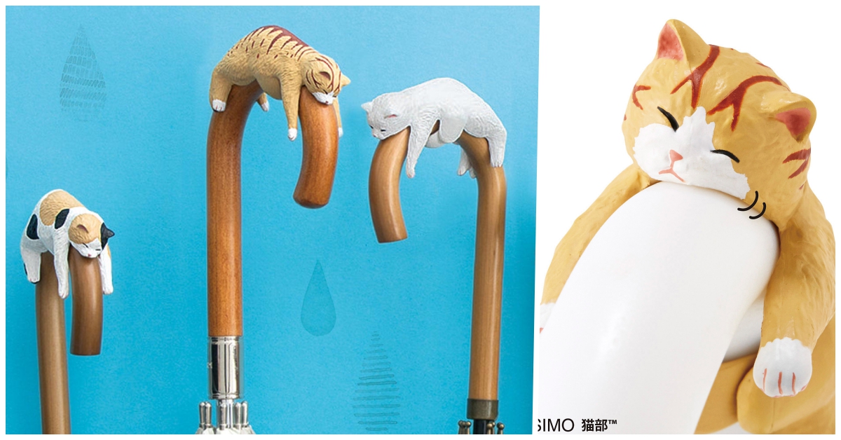 主子在傘上睡到肚子肉溢出啦！「貓咪傘柄套」療癒你的鬱悶雨天♡ 貓咪、傘、傘柄套、主子、可愛