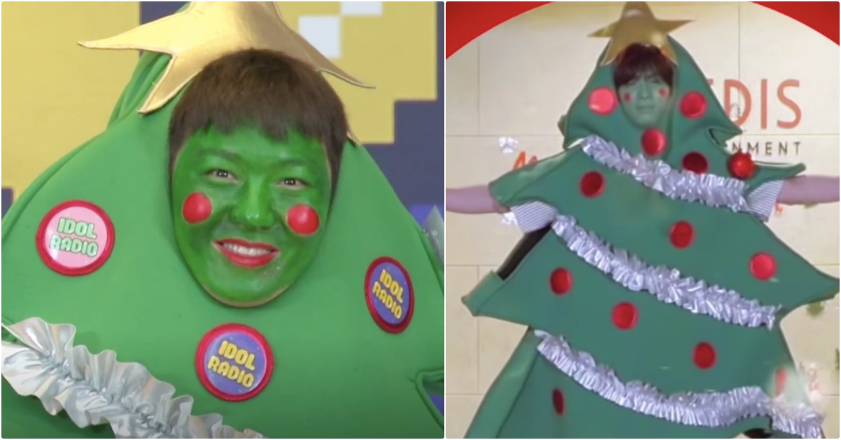 聖誕節最沒包袱變裝！BTOB、NU'EST W臉好綠「大撞樹」，粉絲：這COS有毒 聖誕節變裝、韓星聖誕節、韓星變裝、韓星COS、韓星聖誕樹、BTOB、NU'EST W、聖誕節COSPLAY、韓星爆笑
