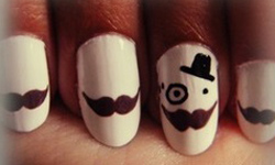 俏皮小紳士  DIY翹鬍子指彩 美甲、指彩、DIY、教學、紳士