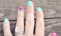 復古感多色暈染  DIY褪色指彩 美甲、指彩、DIY、教學、復古