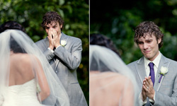 你是天上掉下來的禮物！當新郎看見新娘穿白紗的瞬間攝影 婚禮、結婚、感人、攝影