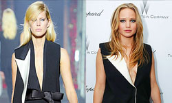 伸展台上換換臉！模特兒vs.明星秀服穿搭大比拚 Jennifer Lawrence、伸展台、LANVIN、Vanessa Hudgens、Selena Gomez