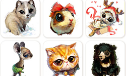 萌力沒有極限！雪娃娃超萌大眼動物插畫 繪畫、插畫、雪娃娃、動物、萌