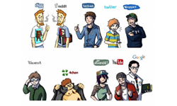 Google、YouTube、FB的愛恨關係？！社群網站擬人化影片 Facebook、LinkedIn、Google、YouTube、社群網站