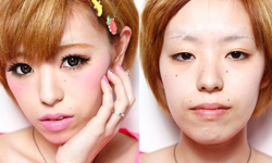 女生都是變臉高手！直逼整形等級的易容化妝術 美妝、日本、變臉、整形、易容