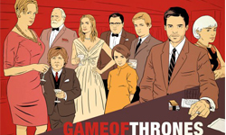 《權力遊戲》角色演現代喜劇！趣味模擬海報 權力遊戲、現代、美劇、插畫、美國、喜劇、趣味、模擬、海報、Kyle Hilton、發展受阻、Arrested Development、廣告狂人、Mad Men、歡樂單身派對、Seinfeld、Kyle Hilton、藝術