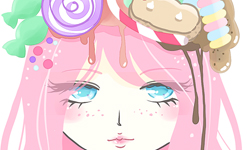 少女與美食的紙上樂章 Little Miss Paint Brush粉嫩插畫 少女、少女心、萌、冰淇淋、甜點