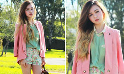 夏日花蝴蝶！五招搞定你的碎花look  碎花、穿搭、夏日、蝴蝶、印花