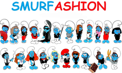 誰把Coco Chanel變藍了？藍色小精靈版本的時尚大咖 繪畫、藝術、aleXsandro Palombo、藍色小精靈、Coco Chanel