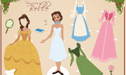 迪士尼公主紙娃娃 使你一起懷舊家家酒 迪士尼、紙娃娃、懷舊、家家酒、公主