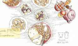 超可口手繪食堂  夏涼的長頸鹿插畫物語    Summer、夏涼、美食、插畫、藝術