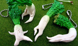 產地直送！逃亡的長腿蘿蔔吊飾 蘿蔔、吊飾、逃げたて大根