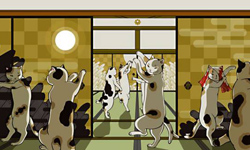 貓肉球和菓子時代  元祖 ふとねこ堂的人形貓插畫 插畫、貓咪、元祖 ふとねこ堂、擬人