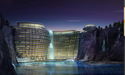 我也要住在瀑布裡！氣勢磅礡的水中洞穴飯店  水中、洞穴、飯店、瀑布、五星級