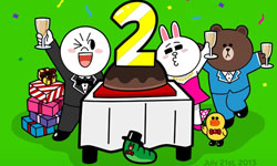 手機小姐報報：恭喜老爺賀喜夫人LINE用戶量突破兩億 限量貼圖免費贈送中！ LINE、熊大、兔兔、饅頭人、莎莉