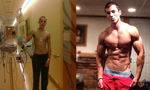 懨懨弱雞變肌情猛男！嫩男瘋狂健身擊退癌症 美國、癌症、淋巴癌、男子、對抗