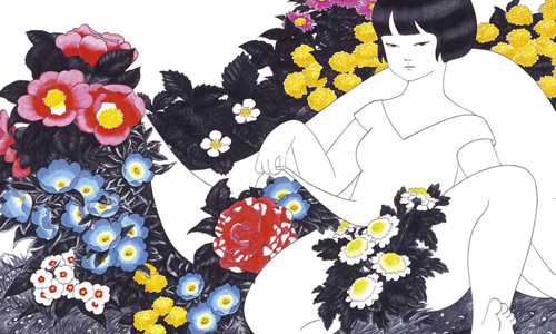 女孩的渴望的愛情是甚麼模樣？日系插畫反映女體深層夢境 Akino Kondoh、近藤聰乃、日本、插畫、冷僻、浮世繪、黑白、色彩、復古、藝術