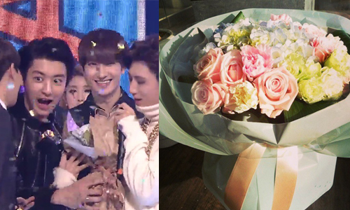 妞快報：EXO燦烈獻花送錯人 舞台驚慌反應萌翻天 妞快報、EXO、燦烈、SUHO、獻花、人氣歌謠、BEAST、李侑菲、皮諾丘、失誤