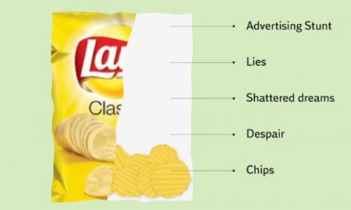 洋芋片包裝從來沒裝滿過！讓你大嘆好惱人的14張情境圖 情境、廣告、理想、現實、實際