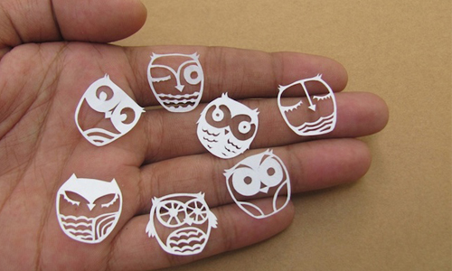 打造森林系的小小王國！超迷你手作療癒系剪紙 Parth Kothekar、療癒、剪紙、微型、藝術、創作、貓頭鷹、動物、童話、印度、可愛、藝術