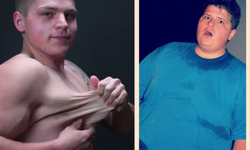 輕輕一捏拉長10公分 肌肉男展現狂減70公斤的超鬆皮囊 皮膚、鬆弛、 John Glaude、肥胖、減肥、肌肉、健身、接受自己