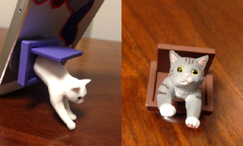 喵喵從手機探出腳來！用貓咪肉墊撐手機的超可愛扭蛋 SJ JAPAN、貓、貓咪、扭蛋、玩具