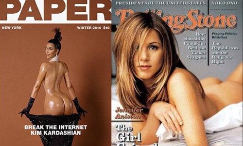 妞快報：「我才是裸屁拍照的始祖！」珍妮佛安妮斯頓向金卡達夏宣戰 妞快報、珍妮佛安妮斯頓、金卡達夏、翹臀、裸屁、裸臀、封面照、雜誌封面