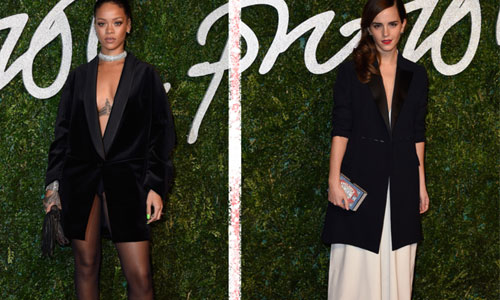 妞快報：好害羞！蕾哈娜參加時尚大獎沒穿褲子？ 妞快報、蕾哈娜、艾瑪華森、英國時尚大獎