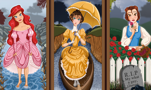 迪士尼公主如果接演鬼片？超陰森電影海報大公開 迪士尼公主、電影、鬼片、浪漫、陰森