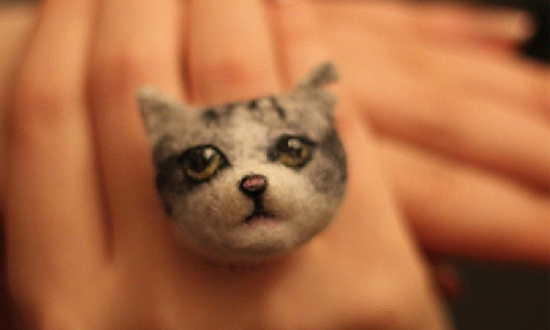 在指間就能豢養萌物！隨時隨地都超療癒的羊毛氈戒指 羊毛氈、戒指、日本、療癒、可愛、貓狗、狐狸、倉鼠、羊駝、貓熊、熊貓、博美、樹懶、文鳥、手作、達人