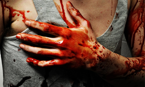 男自行放血作畫　驚悚自畫像畫成大鵰王 驚悚、血腥、放血、血液、驚人