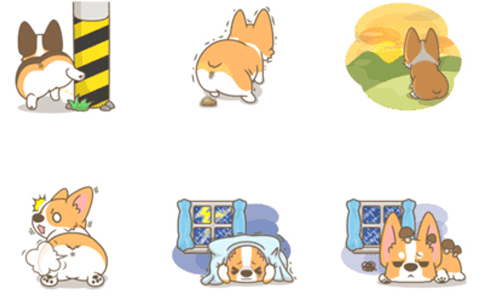 「要快點回覆我哦～」3款短腿胖萌柯基LINE貼圖 柯基、短、LINE、貼圖、可愛