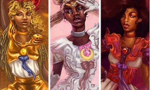 你還認得出她們嗎？巧克力肌美少女戰士出任務 Odera Igbokwe、美少女戰士、非洲、膚色、插畫、月光仙子、黑、崩壞、藝術