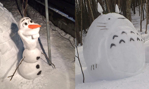 你怎麼捨得讓龍貓在雪中等？日本各地出現的雪人奇景 雪人、日本、職人、專業、瞠目結舌