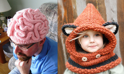 毛帽看來看去都一樣嗎？超搞怪針織帽讓你一秒成焦點 毛帽、針織、稀奇古怪、怪異、可愛、奶頭、維京人、狐狸、狗、鹿、溫暖、冷風